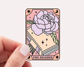 The Reader Tarot Card Sticker Book Stickers Bibliophile Stickers Reading Kindle Sticker