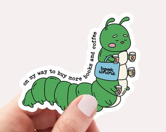 Kindle Sticker Book Worm Sticker Laptop Sticker