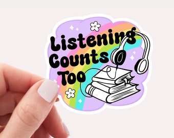 Book Stickers Bibliophile Stickers Reading Kindle Sticker Audiobook Sticker