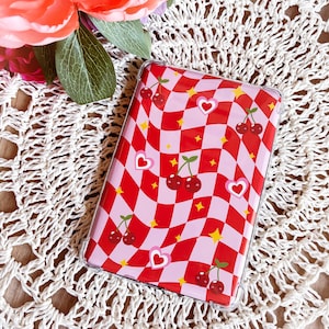 Kindle Inserts, Cute Kindle Inserts, Gifts for Readers, Inserts for new kindles Cherries & Checks