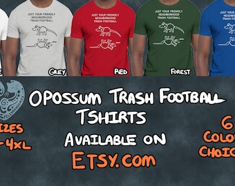 Opossum Possum Trash Football Furry Shirt