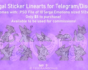 READ DISCLAIMER Character Digital Art Sergal Furry Stickers Base