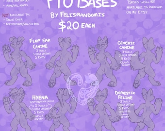 Character OC Digital Art Cat Dog Hyena Base