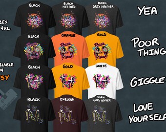 Psychedelic Yea Poor Thing Giggles Love Yourself Bright Neon Shirt