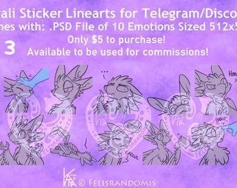 READ DISCLAIMER Character OC Digital Art Avali Stickers Base Set 3