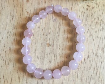 Bracelet en Quartz rose naturelle - pierres semi-précieuses