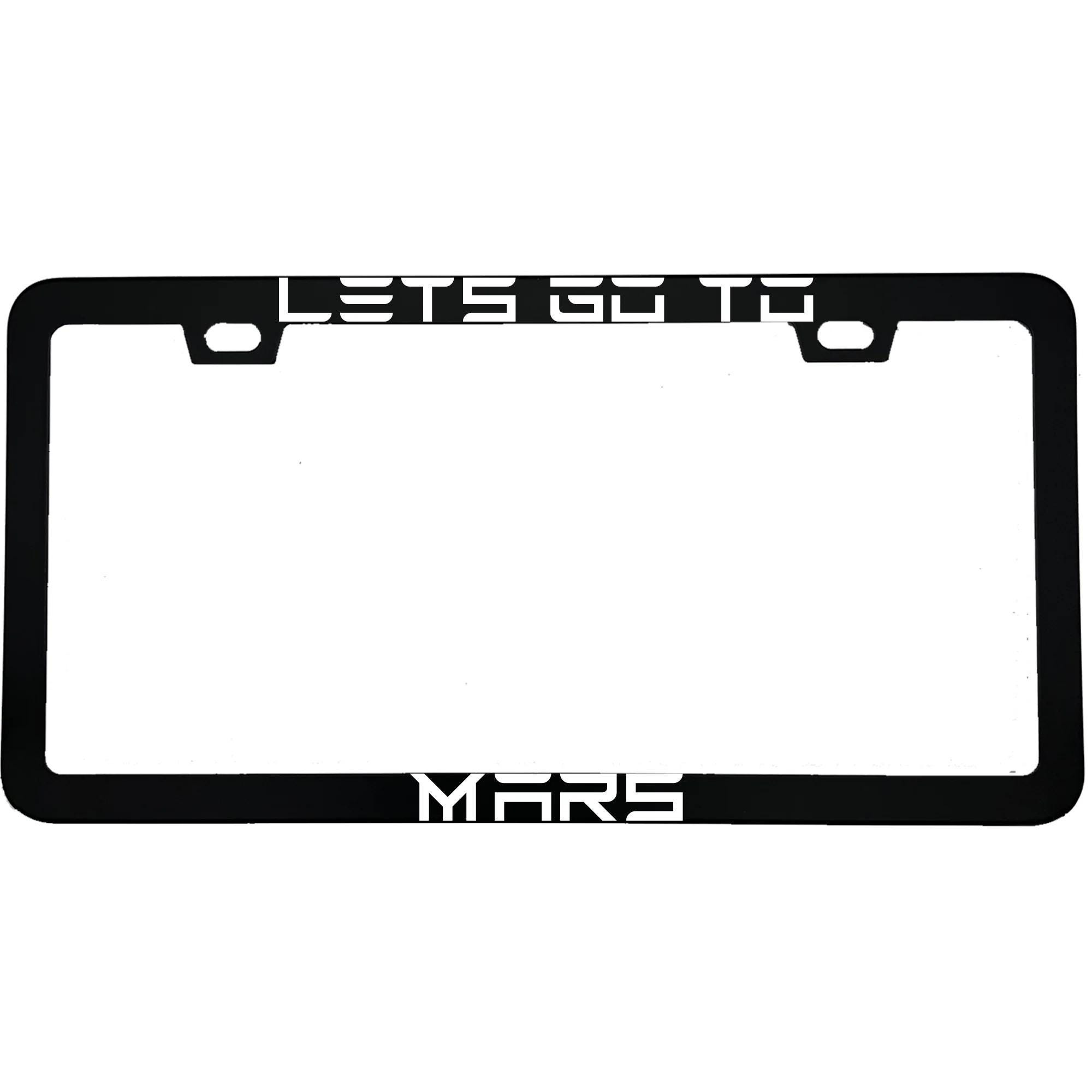 Mako Aluminum Space X Dragon Art Vanity License Plate – Front Bumper Tag (Red)