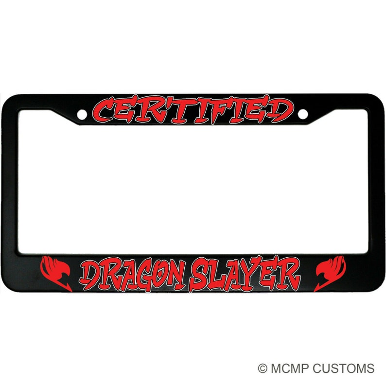 Certified Dragon Slayer Aluminum Car License Plate Frame 