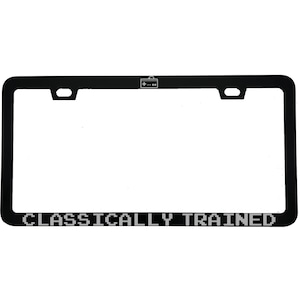 Classically Trained License Plate Frame, Retro Gamer Gift, Classic Video Game Car Accessory, Pixel Gaming Car Decor