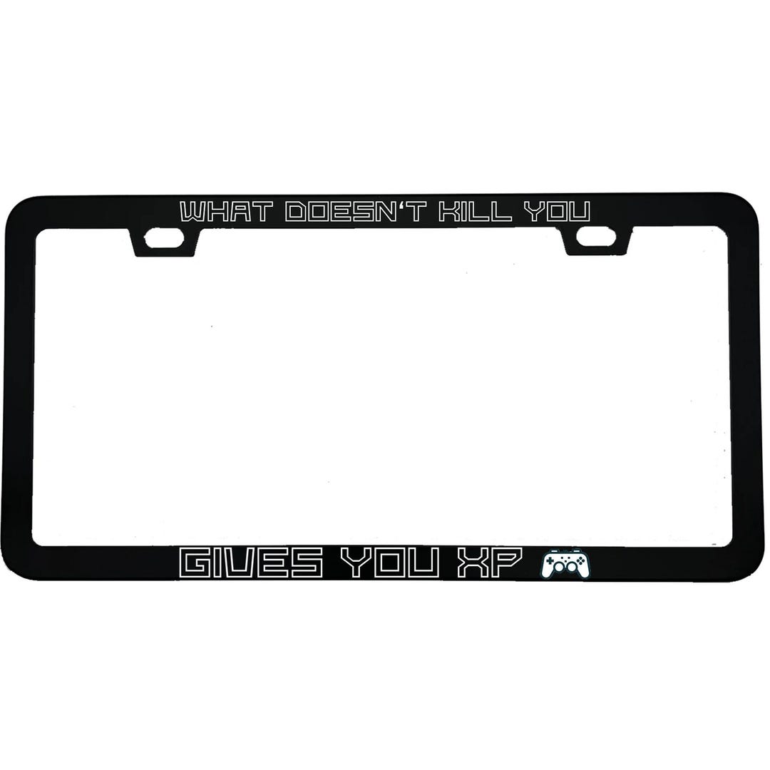 Gamer Life License Plate Frame | 50-state Legal | Funny Video Game Car ...
