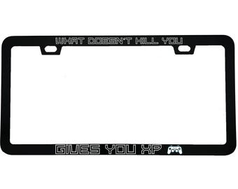Gamer Life License Plate Frame | 50-State Legal | Funny Video Game Car Gift, Dedicated Gamer, Gaming Streamer, Console Player