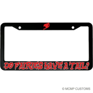 Do Fairies Have a Tail? License Plate Frame - Anime-Inspired Aluminum Car Accessory