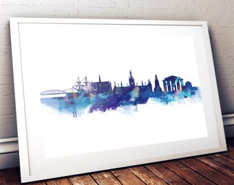 Dundee Art Print, Cityscape Print, Dundee Skyline Portrait, Skyline Print, Wall Art Decor, New Home Gift