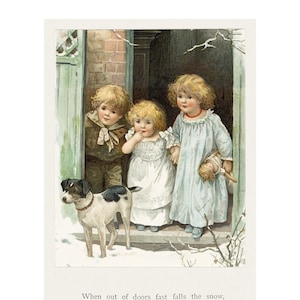 Impressão de pôster de arte de parede de cartão postal vintage, arte de parede sem moldura/emoldurada, pôster infantil vintage