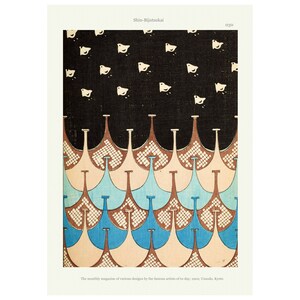 Arte de patrón de impresión de arte de pared japonés vintage, arte de pared asiático 1902 Shin-Bijutsukai