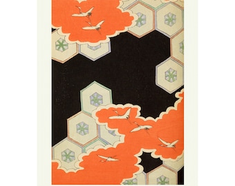 Vintage Japanese 1902 Pattern Art Print Shin-bijutsukai | Flower ...