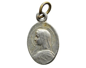 Textilarmband Jungfrau Maria Wunderbare Medaille SCHOSCHON Damen Armband Madonna Wundert/ätige Medaille 925 Silber Braun-Silber
