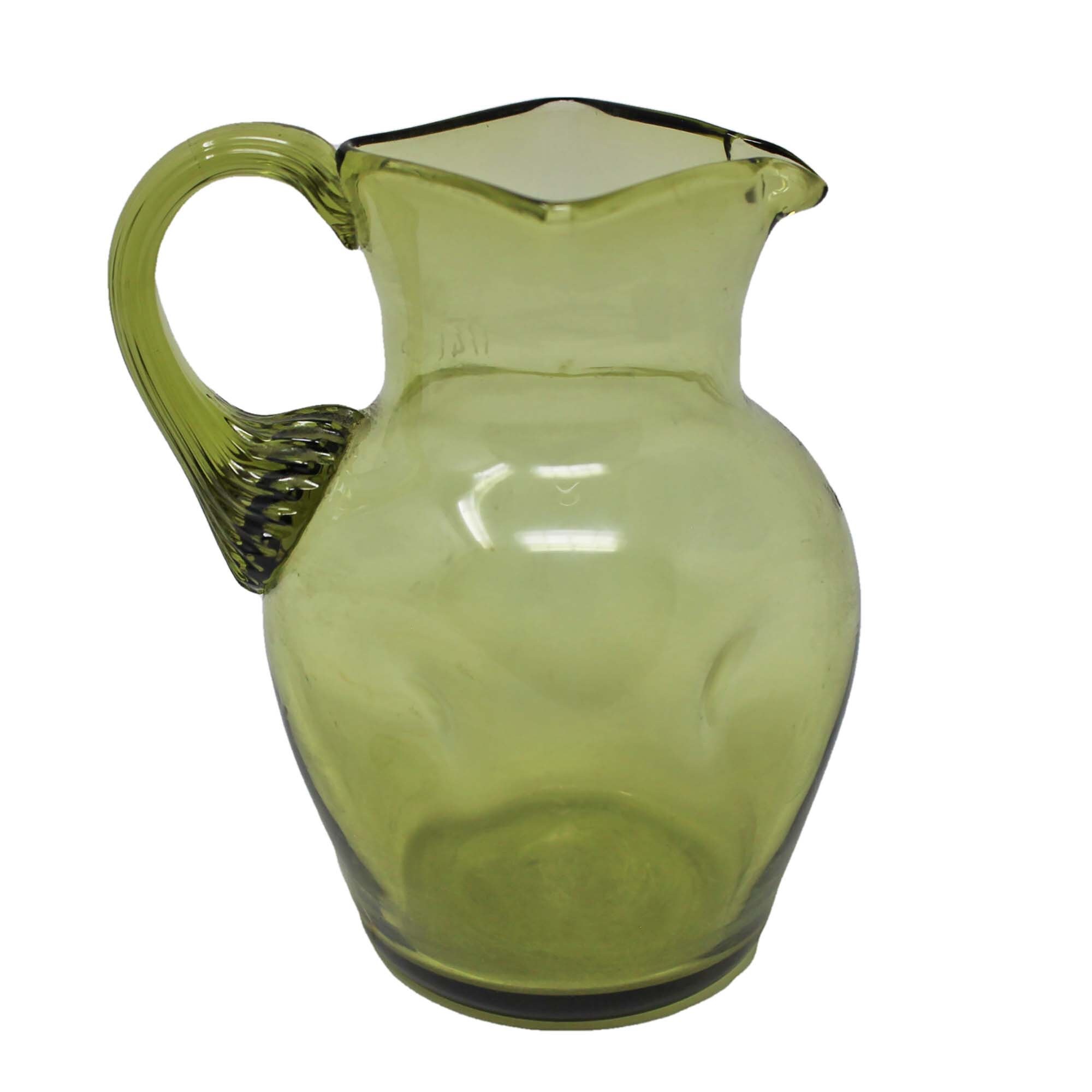 19 Century Antique Green Glass Jug Etsy UK