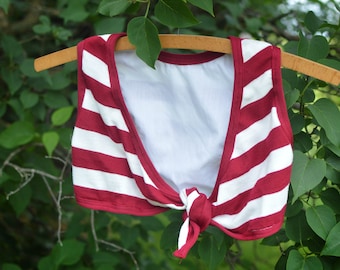 Matching 2-Piece Set, Striped Halter Top & Tank Top, Vintage 1970s, Handmade
