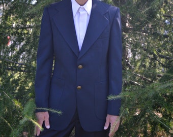 Cappotto sportivo blu navy da uomo