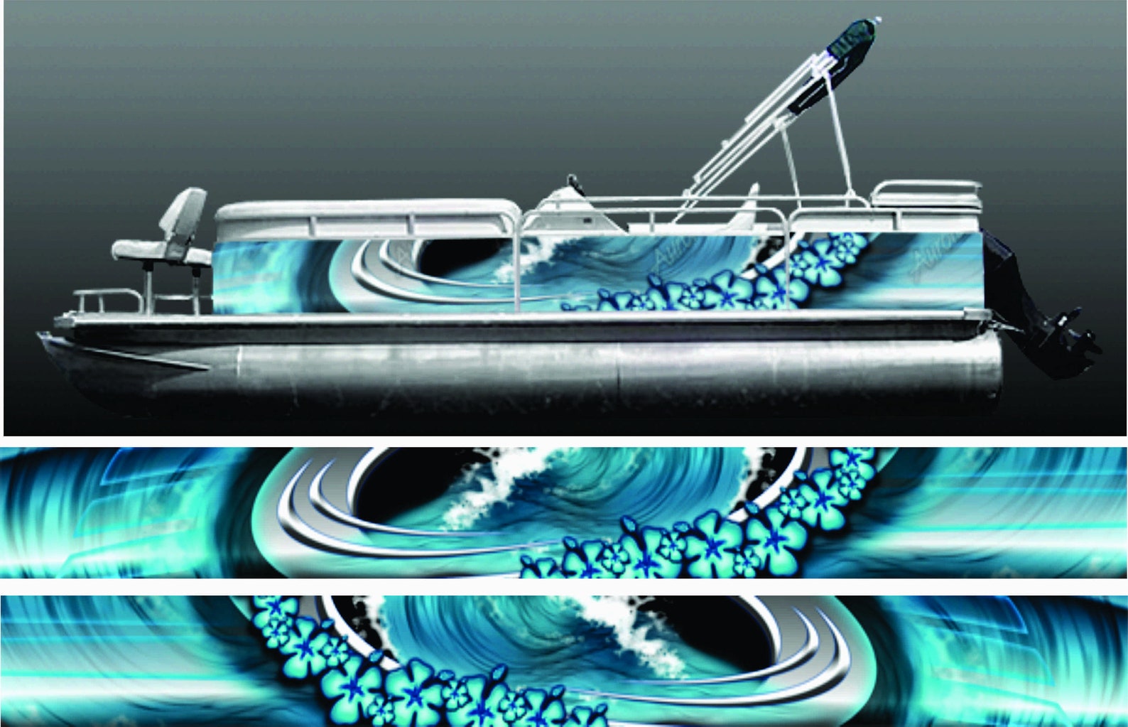 Hawaiian Hibiscus Vinyl Vehicle WAVE Wrap Auto Boat Car Graphics Decals