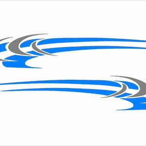 Tribal Pontoon Vinyl Vehicle Wrap Auto Boat Car Truck Trailer motorcycle Graphics Decals Race Flag Flames Stickers 50&quot; SET