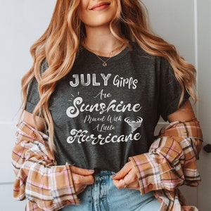Camisa de mujer de Cumpleanos en Julio playera de cumpleaños para mujer