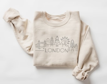 London Sweater, London Skyline Sweatshirt, England Sweatshirt, London Trip Shirt, London City Sweatshirt, London Travel Gift, Uk Sweatshirt
