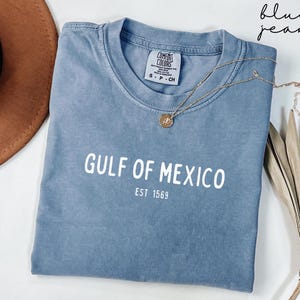 Chemise Comfort Colors® Gulf of Mexico 1569, chemise Gulf of America, cadeau plage de la Floride, chemise politique, cadeau démocrate, t-shirt amoureux des cartes
