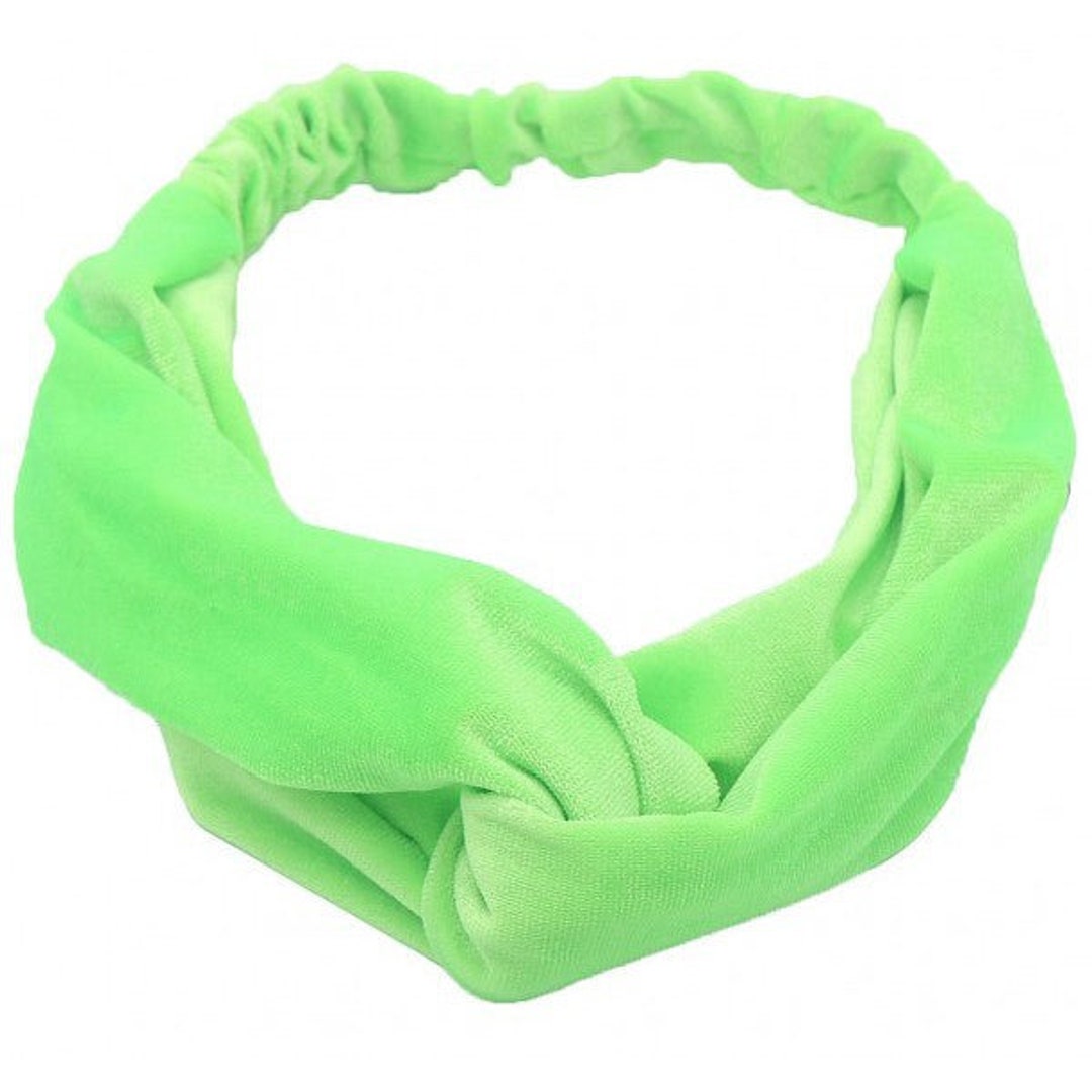 Neon Groene Haarband Bandana Elastiek Etsy