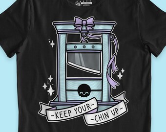 Kawaii Krypt - Keep Your Chin Up Guillotine - Pastel Goth Creepy Cute Gift - (Unisex Shirt + Crewneck Sweatshirt)
