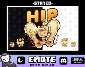 HIP! Hipbone Emote- Static Emote for Twitch + Discord