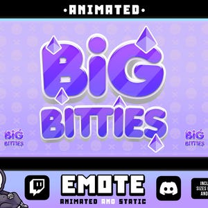 BIG BITTIES EMOTE - Rain Bits-emote: geanimeerde en statische emotes voor Twitch + Discord