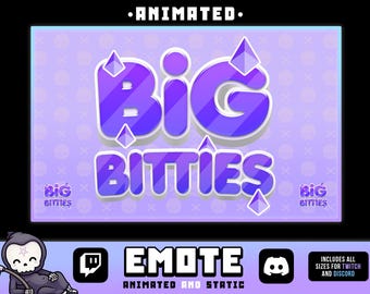 BIG BITTIES EMOTE - Rain Bits Emote - Animated and Static Emotes for Twitch + Discord