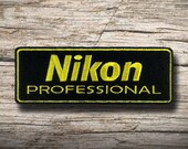 NIKON Embroidered Patch Iron on DIY Decorate Clothes Clothing Vest Jacket Coat Cap Shirt Denim Jean Bag Hobby, Professional Camera