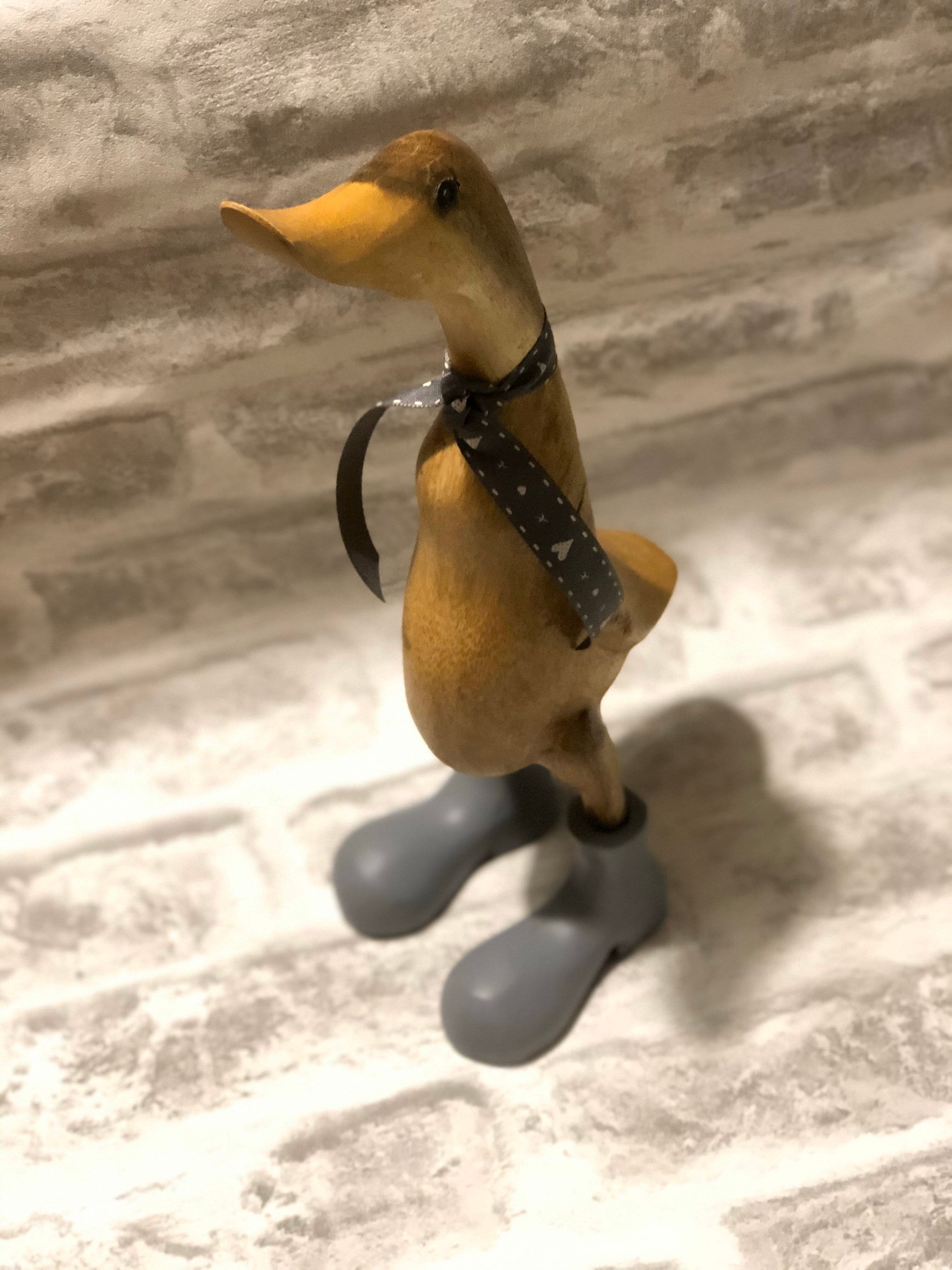 Decorated Wooden Ducks Grey Boots | Etsy