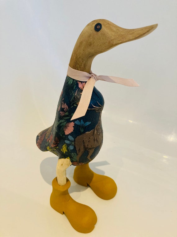 Decorated Wooden Ducks in Wellies Beautiful Wildlife Woodland Design gift Sets Available Etsy Australia