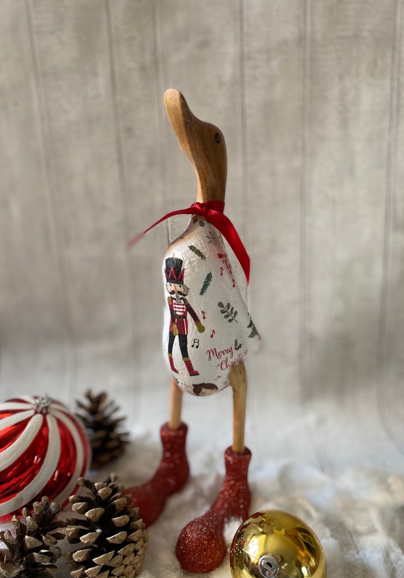 Decorated Wooden Ducks Nutcracker Christmas Duck Christmas Etsy