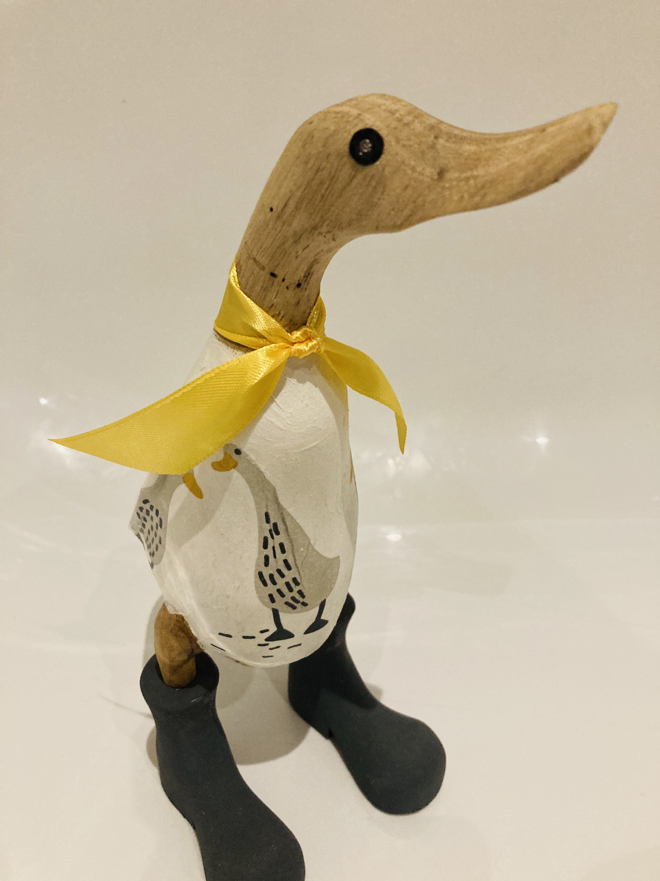 Duck wooden ducks with wellies deals