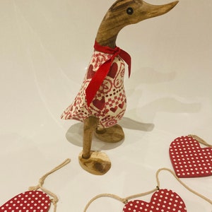 Decorated Wooden Ducks Heart/ValentinesDay **Wooden spoons/coasters/gift sets available**