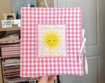 Baby’s First Year Memory Book - First trip around the sun customizable scrapbook