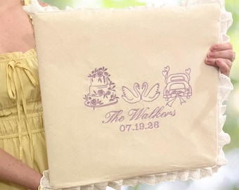 Álbum de boda elegante personalizado de 12 x 12 con colores nupciales