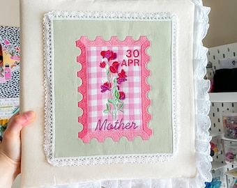 Álbum de recortes personalizado con la flor de nacimiento / Regalo para el Día de la Madre, para un recién nacido, regalos de cumpleaños para ella.