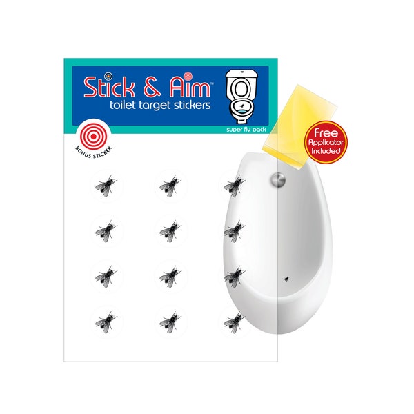 Urinal Fly Bulk Pack - Toilet Target Stickers / Urinal Aiming Stickers