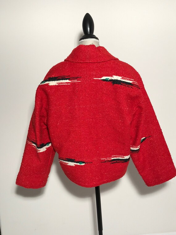 Jacket Size S Bright Red Western Style Fun and Un… - image 3