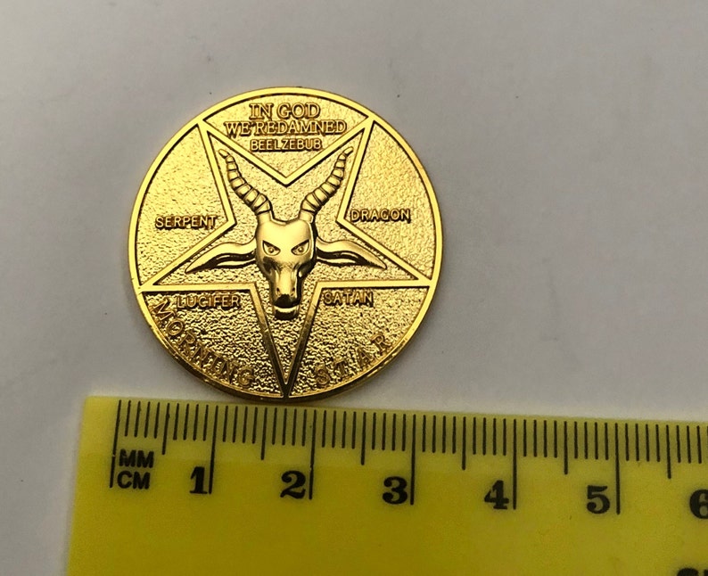 Lucifer Morningstar Satanic Pentecost Badge Coin TV Show Etsy