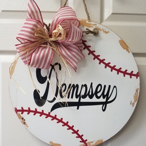 Door hanger,Front Door Decor, Personalized Baseball Door hanger,  Door Wreath ,Housewarming Gift ,Home Decor