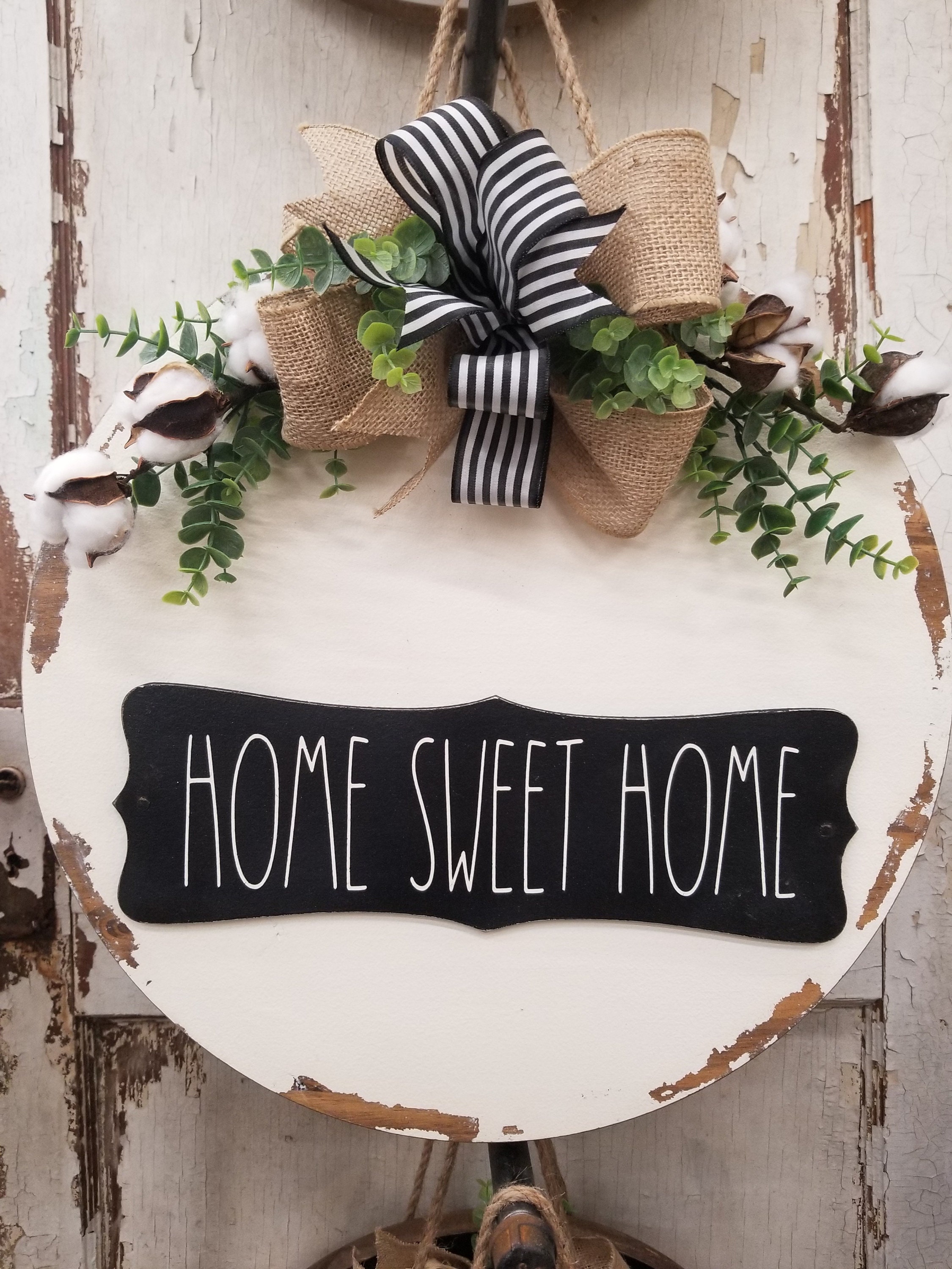 order door hangers on Round Wooden Door Hanger Round Sign Round Door Hanger Rae Etsy