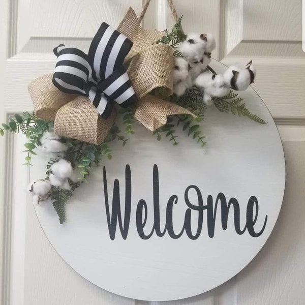 Door hanger,Front Door Decor, Welcome Door hanger, Door Wreath ,Housewarming Gift ,Home Decor