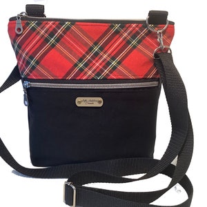 Sac à bandoulière écossais rouge